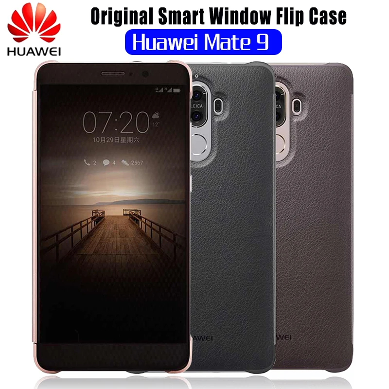 

Huawei Mate 9 Case Original Official PU Leather Flip Case Huawei Mate9 Case Mate9 Cover MT9 Smart View Window Phone Capa Coque