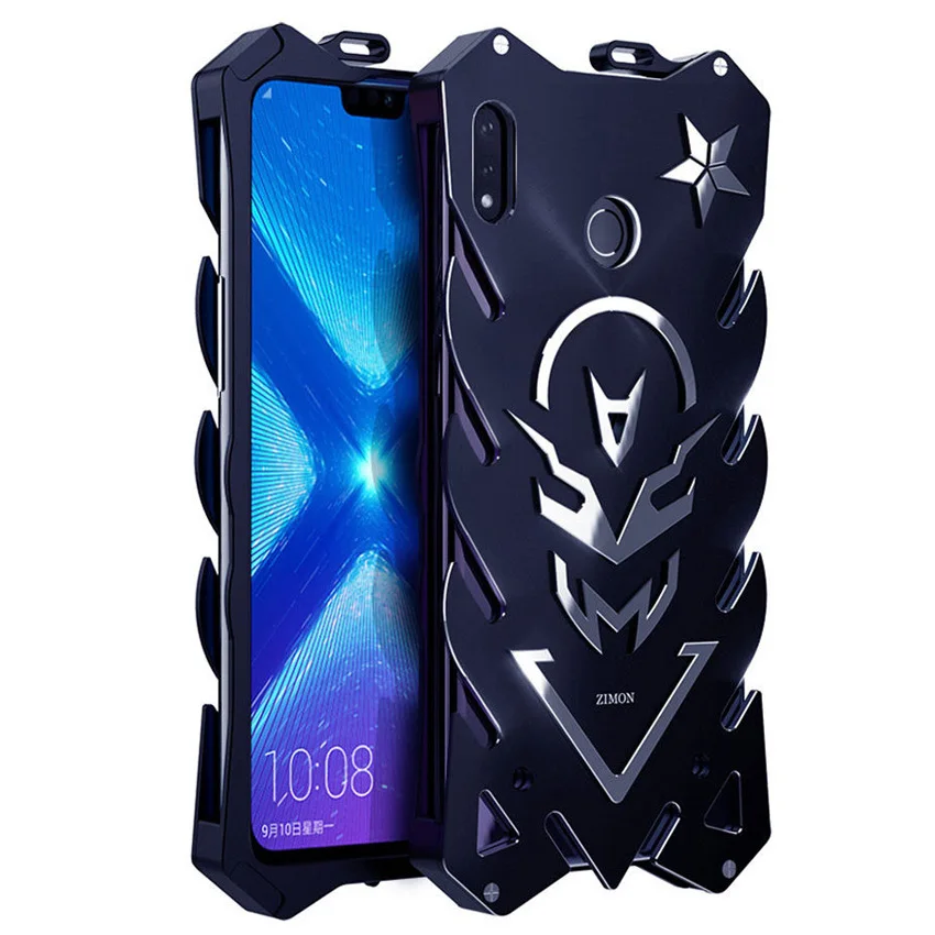 Чехол для Huawei Honor 8X Zimon роскошный новый усиленный металлический алюминиевый чехол
