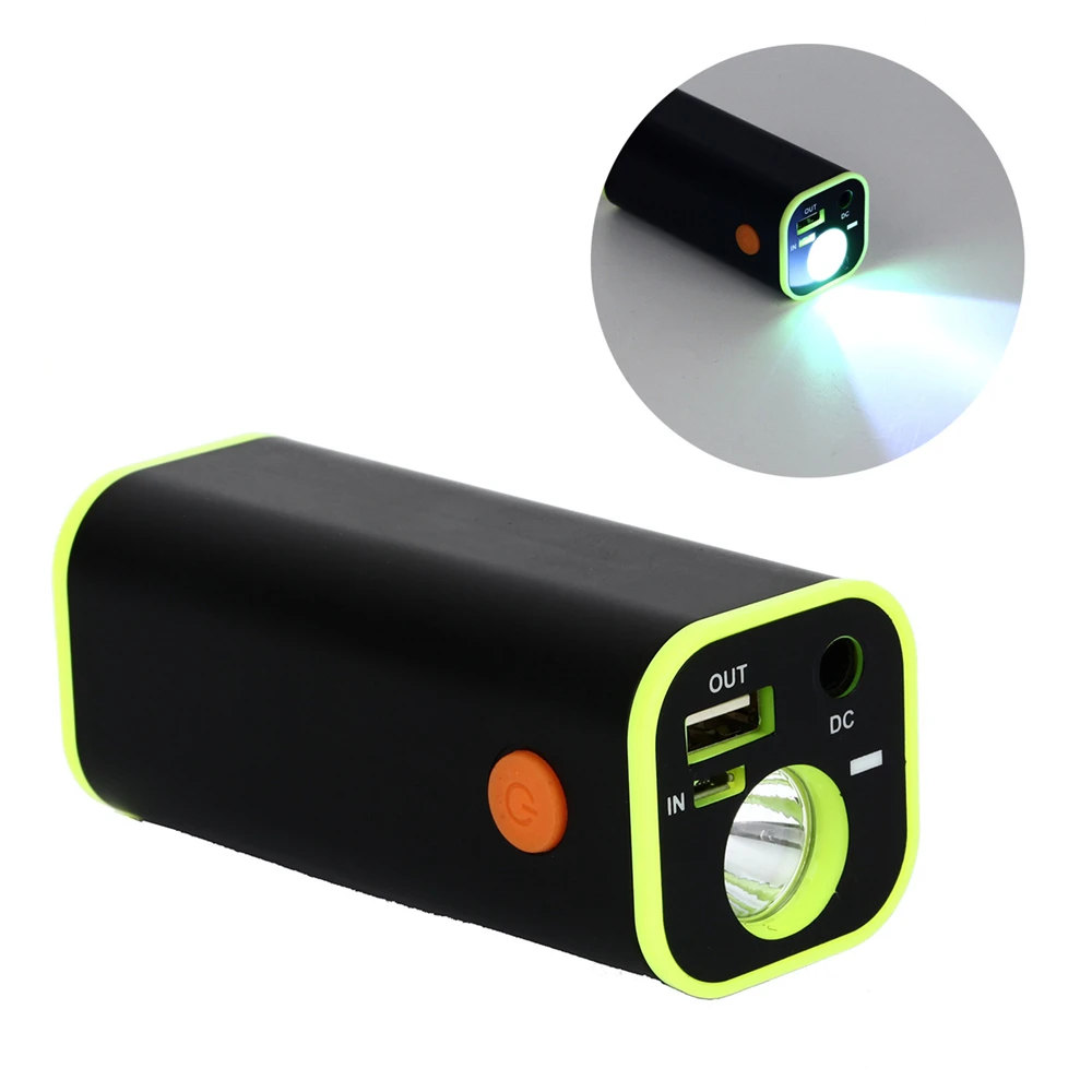 USB 3W светодиодный перезаряжаемый фонарик 18650 чехол-аккумулятор мощный фонарик Портативный внешний аккумулятор чехол с тканевой сумкой