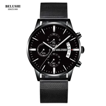 

BELUSHI Chronograph Men Watch Top Brand Luxury Waterproof Quartz Men Watches Military Analog Auto Date Clock Relogio Masculino