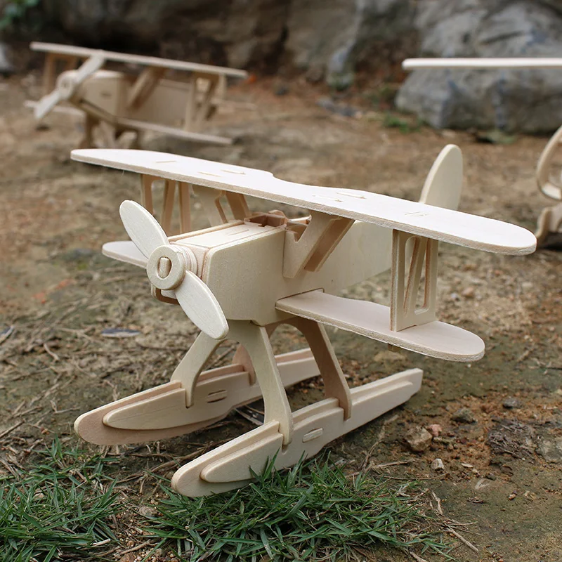 

3D three dimensional puzzle wooden assembled model children's handmade puzzle DIY wooden toys