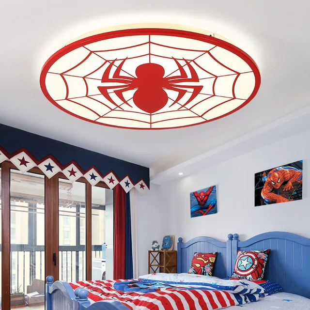 Spider man Modern led ceiling chandelier lights for bedroom Children ... Spider man Modern led ceiling chandelier lights for bedroom Children ...
