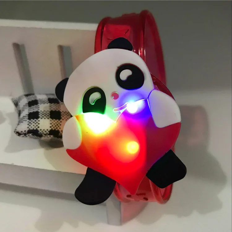 Новая Рождественская игрушка для детей мультфильм светящийся запястье вспыхивающий ремешок светящийся браслет детский подарок маленькие люминесцентные игрушки - Цвет: Лиловый