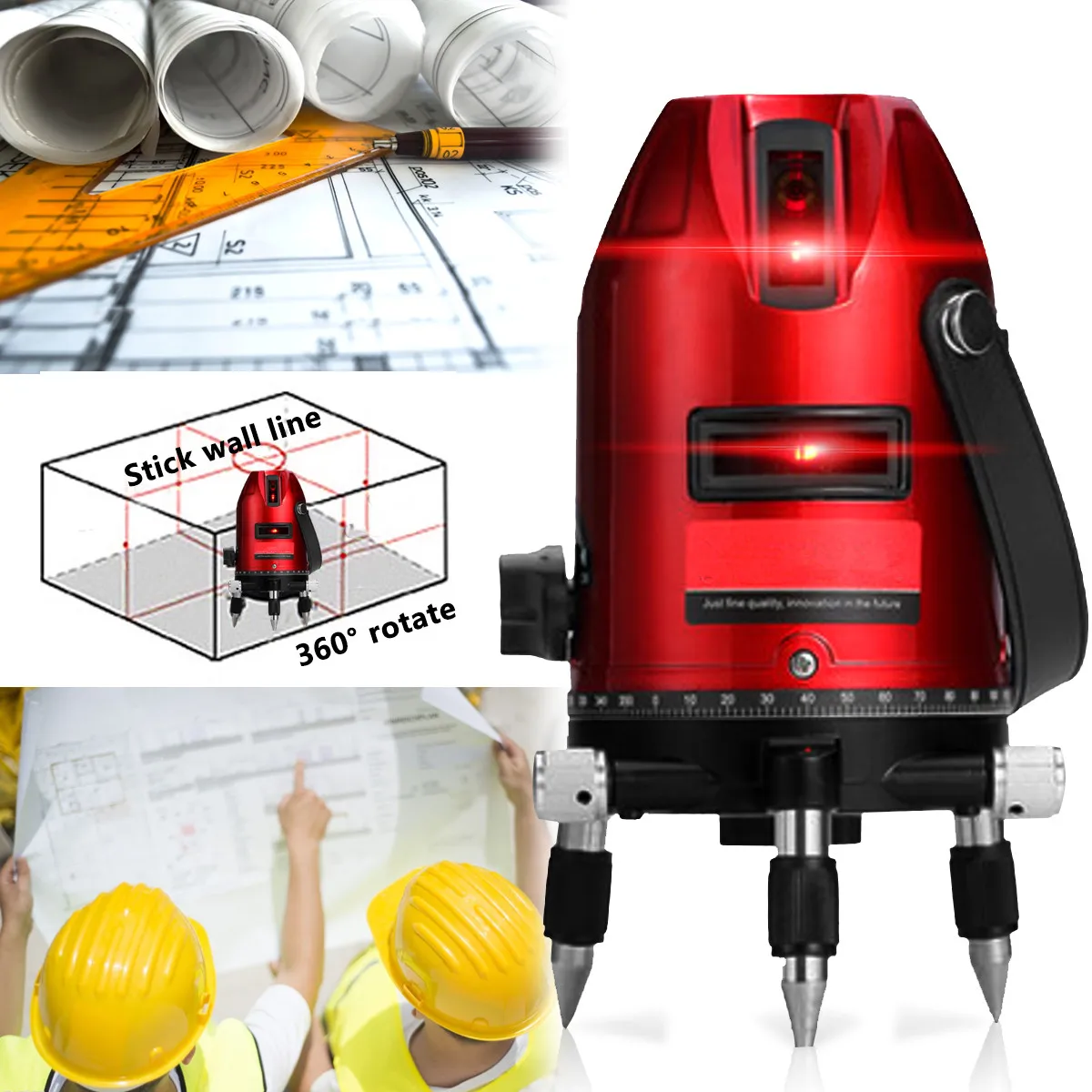 

5Line 6Point 360 Degrees Rotary Laser Level Waterproof Professional 3D Self Leveling Rotary Laser Level Measuring Tool Set