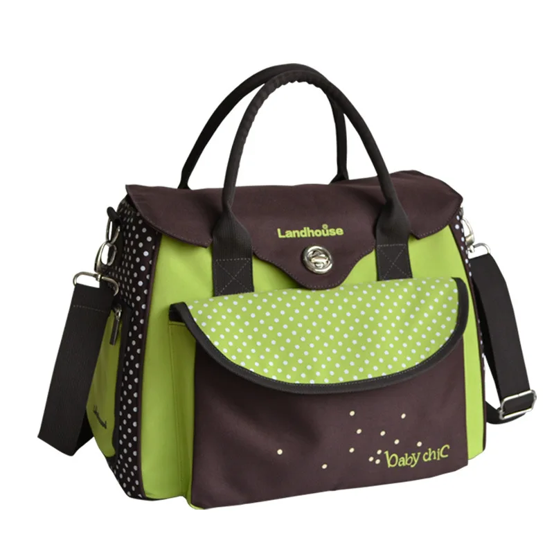 Сумки для детских подгузников Landuo, сумка для детских подгузников, сумка для мам, сумка для мам, дамская сумка-мессенджер, сумка для подгузников на плечо, bolsa maternidade - Цвет: Green