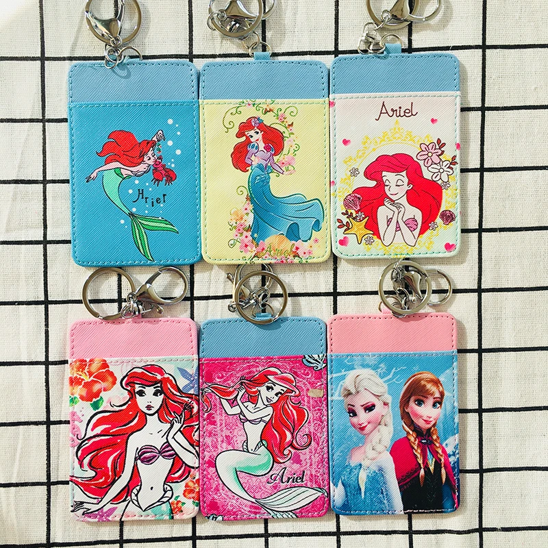 

Mermaid Fashion Anime Cartoon PU Key Chain Card Keychain Keyring Coin Key Cards Holder Pendant Unisex Birthday Gifts NEW