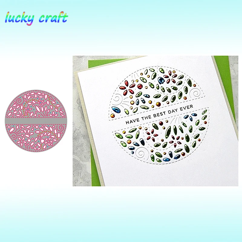 

Luck YCraft Round petals Hollow Metal Cutting Dies for DIY Scrapbooking Embossing Paper Cards Making Crafts Dies Cut 2019