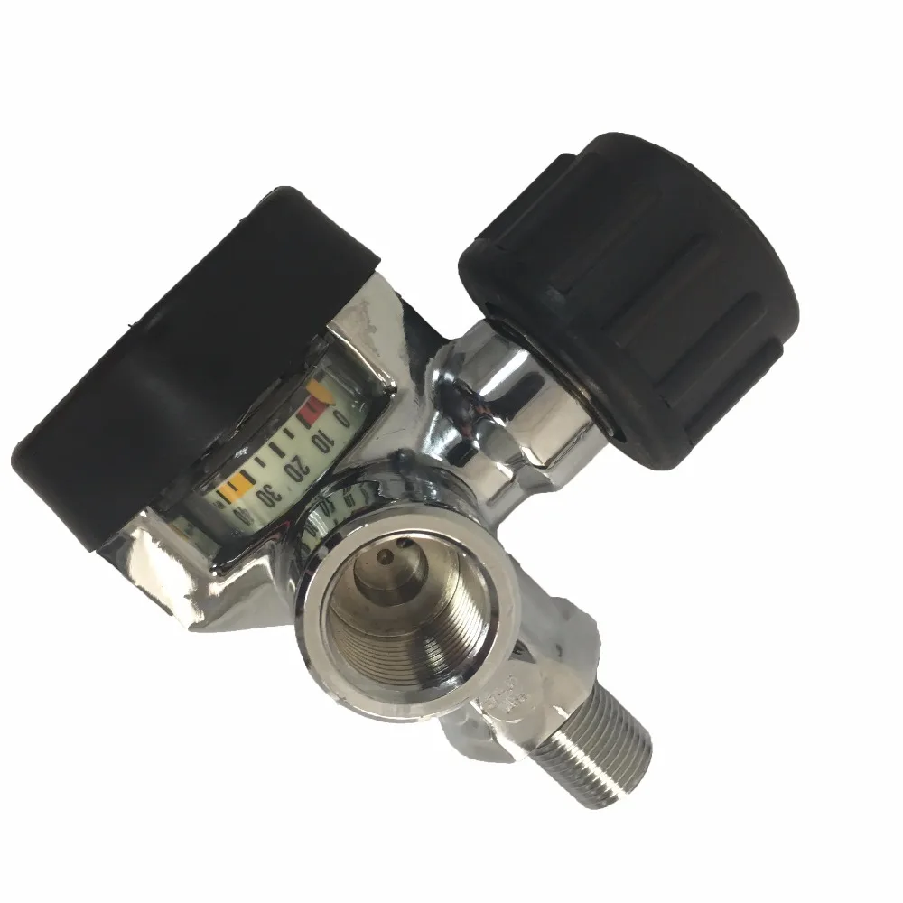 30mpa Air Cylinder Valve for SCBA carbon fiber cylinder/PCP Air Gun/Paintball Tank with Big Pressure Gauge for sale-V 30mpa Air Cylinder Valve for SCBA carbon fiber cylinder/PCP Air Gun/Paintball Tank with Big Pressure Gauge for sale-V