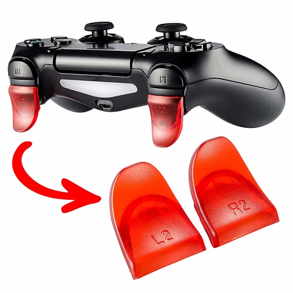 

BLUELOONG For Sony Dualshock 4 PS4 Controller simple Trigger Extenders For PS 4 Control Dual Extended Triggers Button 2 Pairs