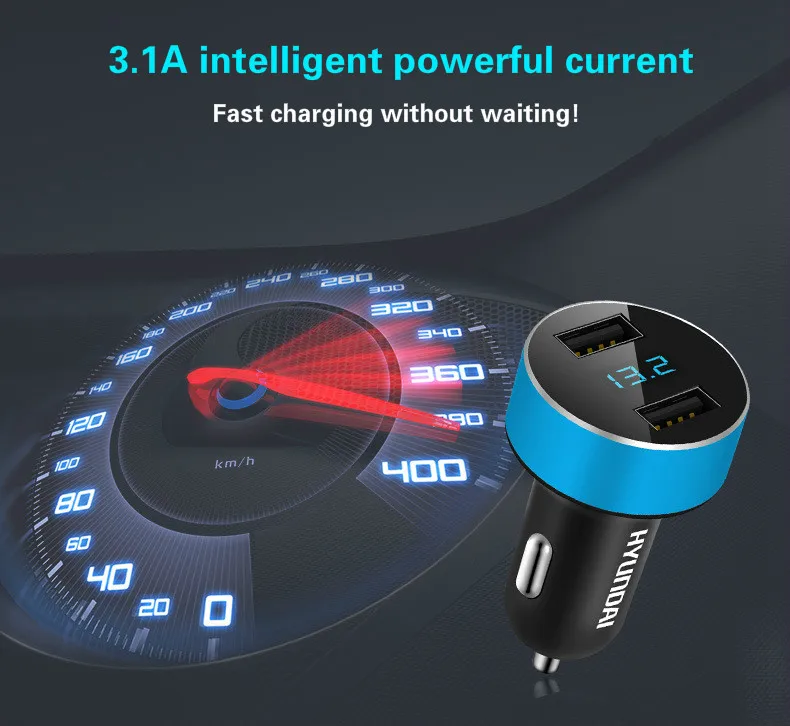 

Hot Sales!! Car Charger Dual USB High Current Multi-function Fast Charge Car Charger for iPhone Samsung Xiaomi Huawei Andriod