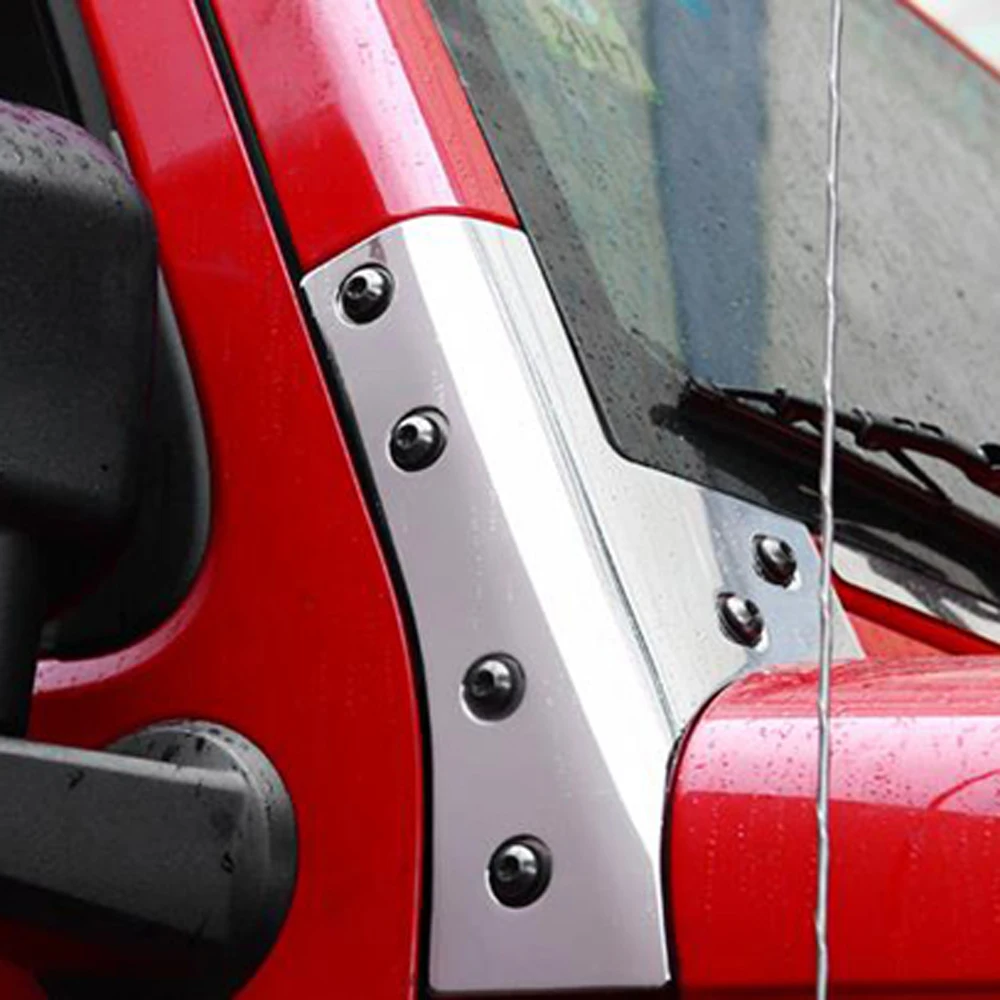 front A pillar conner Hood Angle Wrap covers stainless steel decorative