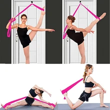 Легкая установка гибкий тренировочный ремень для йоги, балета, танцев, растягивающийся тренировочный ремень для ног, регулируемый ремень сопротивления, висящий на двери