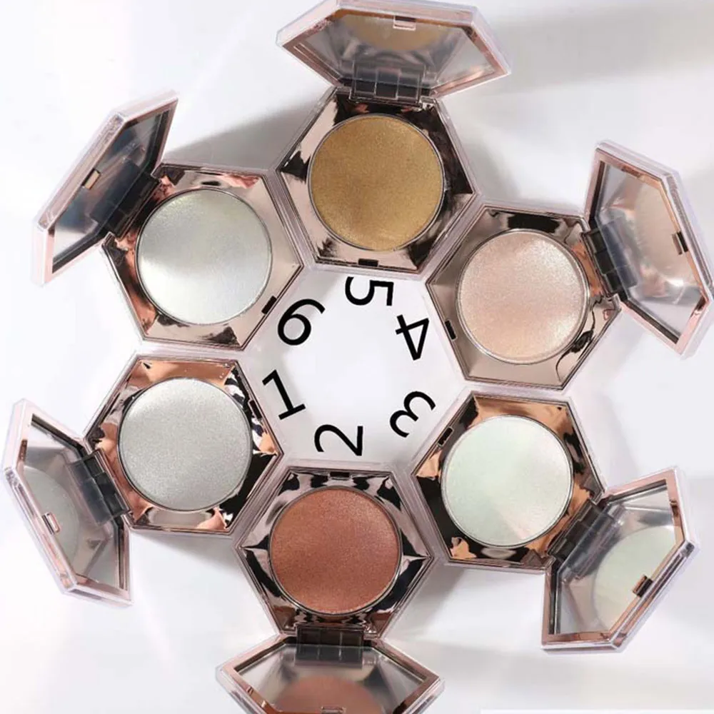 

Face Illuminator Highlighter Palette Contour Bronzer Powder 6 Colors Glow Kit Face Contour Palette Shimmer Highlighter Beauty