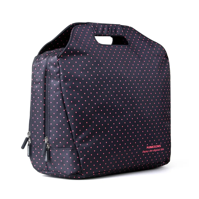

Kingsons Fashion Wave Notebook Computer Shoulder Bag Female 14/13 Inch Portable Computer Package Teen Handbag