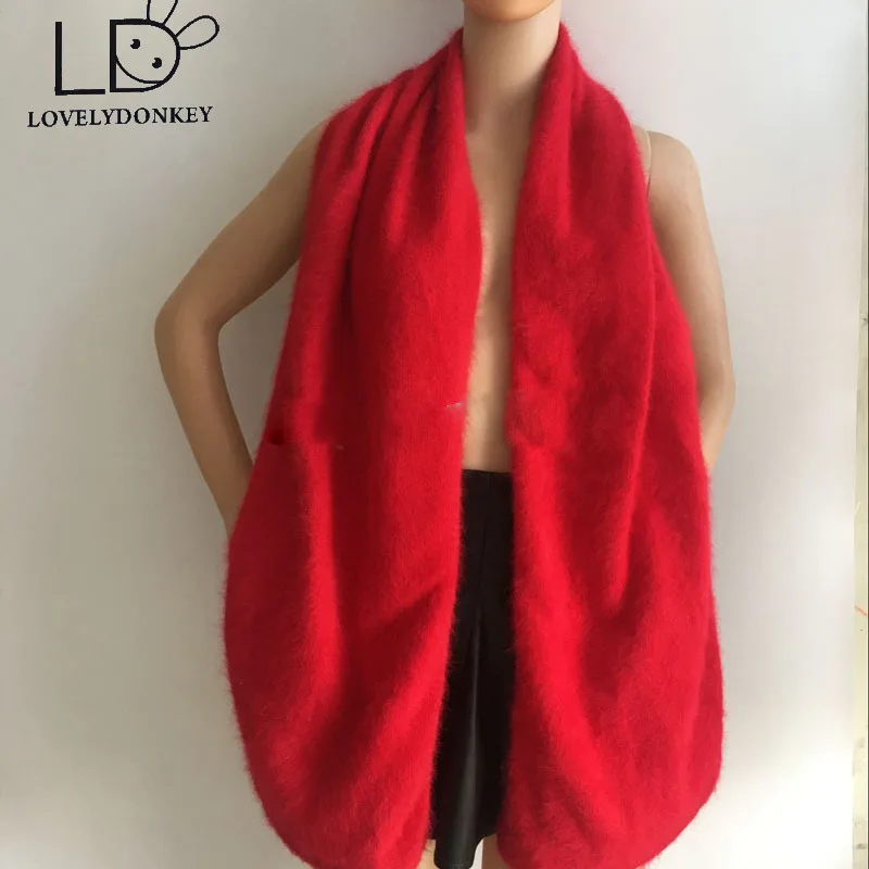 

LOVELYDONKEY velvet scarf shawl scarf mink cashmere Unisex thick warm scarf free shipping M697