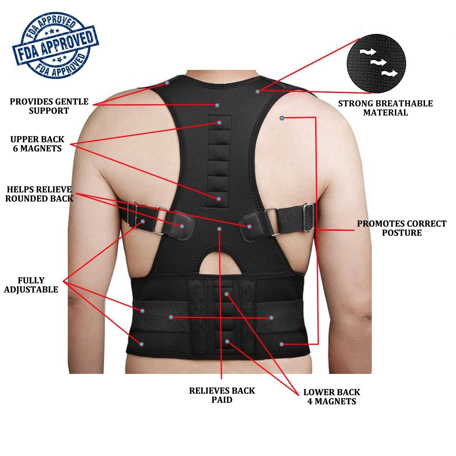 Orthopedic Back Support Belt Therapy Back Corset Adjustable
