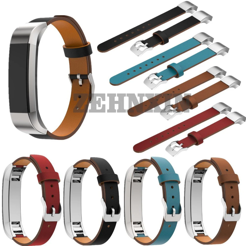 High Quality 4 Colors Leather font b Watch b font Band Replacement Strap For Fitbit Alta