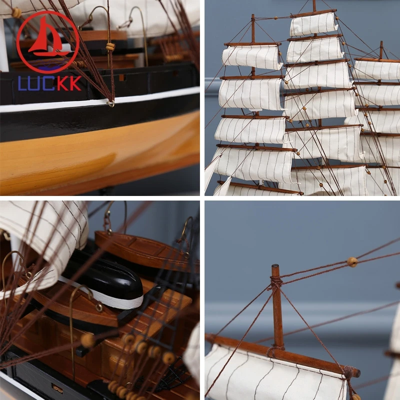 LUCKK 90 см CUTTY SARK деревянная модель корабля Burlywood нордическое домашнее украшение