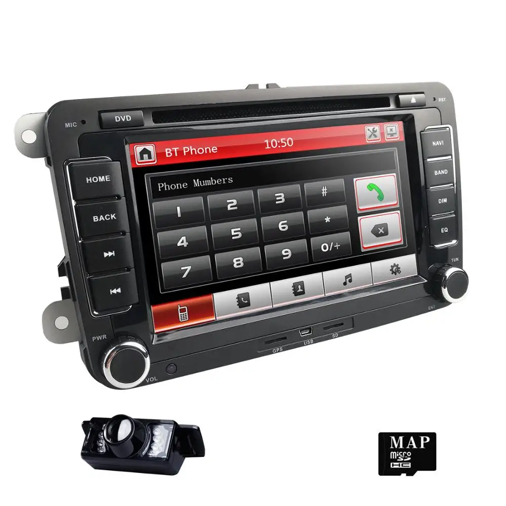 Top 7 inch 2 din Car DVD GPS radio player for Volkswagen VW golf 5 touran passat B6 B7 Lavida polo tiguan Skoda with GPS card 2
