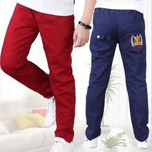 Mode enfants printemps et automne pantalon nouveaux enfants coton unisexe solide casual pantalon adolescent vêtements Enfants Adolescents Scolaires Pantalon