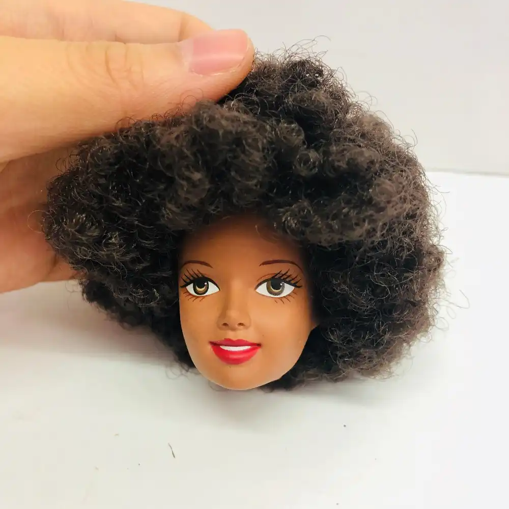New Fashion Doll Head With Black Brown Hair Diy Accessories For