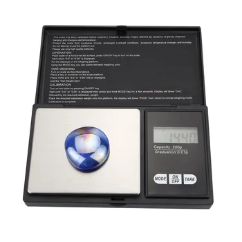 

Digital Pocket Scale 200 x 0.01g Fine Balance Digital Scale Coin Weighing Scales for Jewelry AI88