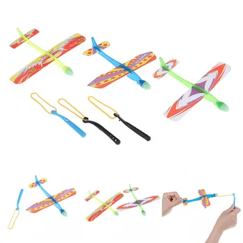 

2019 New 1PC Aircraft Toy Elastic Rubber Band Powered DIY Foam Plane Model Kit Aircraft Educational Toy For Kids Random Color