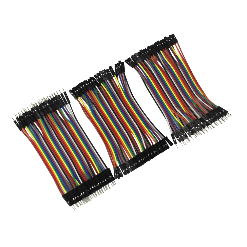 

Dupont Line 10cm Male to Male + Female to Male and Female to Female Jumper Wire Dupont Cable for arduino DIY KIT