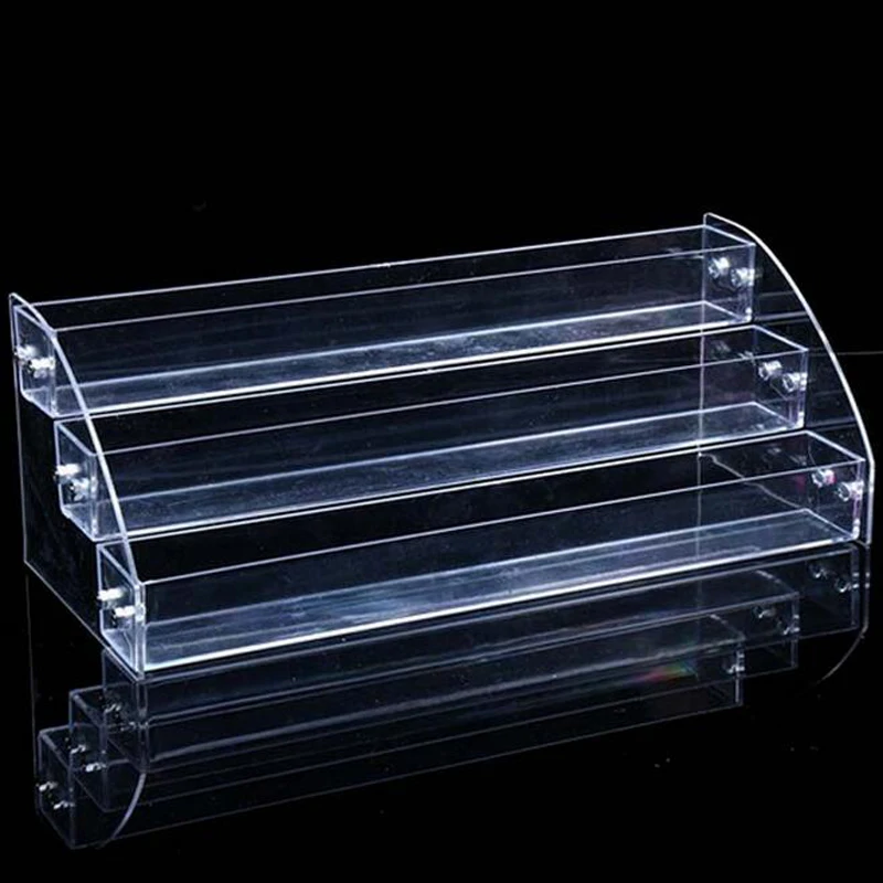  Hot Selling Makeup Cosmetic 3 Tiers Clear Acrylic Organizer Lipstick Jewelry Display Stand Holder N