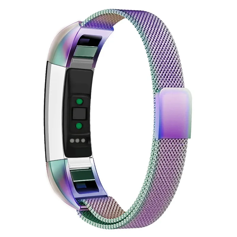 8 цветов ремешок для часов сменный Миланский магнитный ремешок из нержавеющей стали магнитный замок для Fitbit Alta/Alta HR