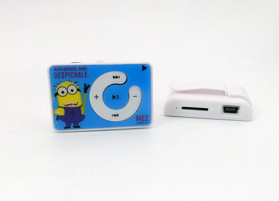 Yhyzjl Гадкий я Миньоны мультфильм аниме форме Card Reader MP3 музыкальный плеер с наушниками кабеля и упаковки