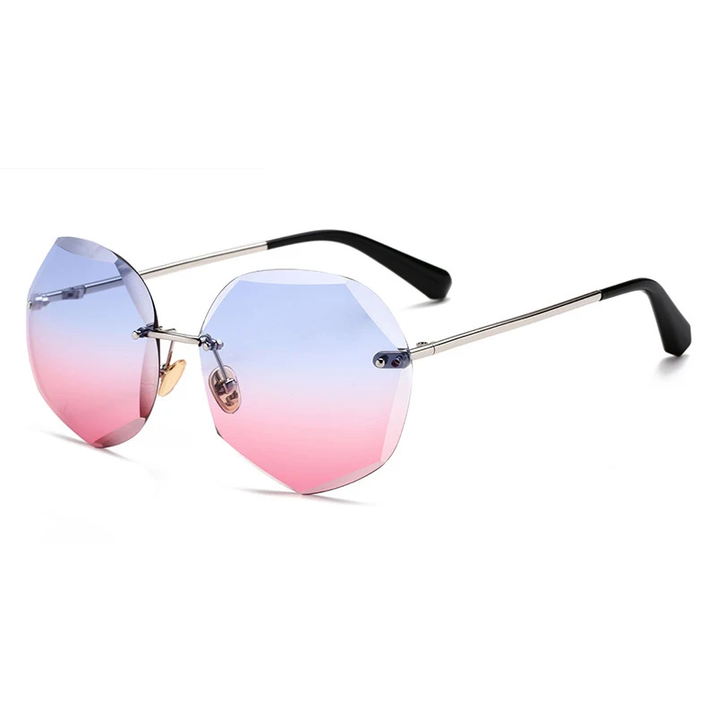

Women's Fashion Summer Sunglasses Rimless Sun Glasses Colorful Shades for Women Eyeglasses Street Style gafas de sol mujer