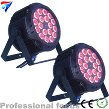 O Envio gratuito de 2 PÇS/LOTE 18 pcs 18 W LED UV 6em1 RGBWA Levou Latas Par Iluminação de Palco LED PAR IP20 Lighting 10CH