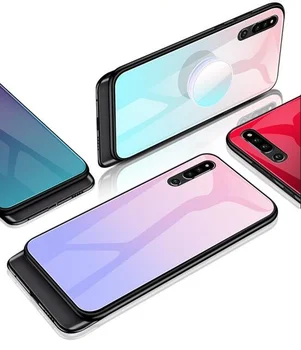 

Gradient Aurora Tempered Glass Case For Huawei Honor Magic 2 360 Protection TPU Edge Glass Back Case For Huawei Honor Magic 2