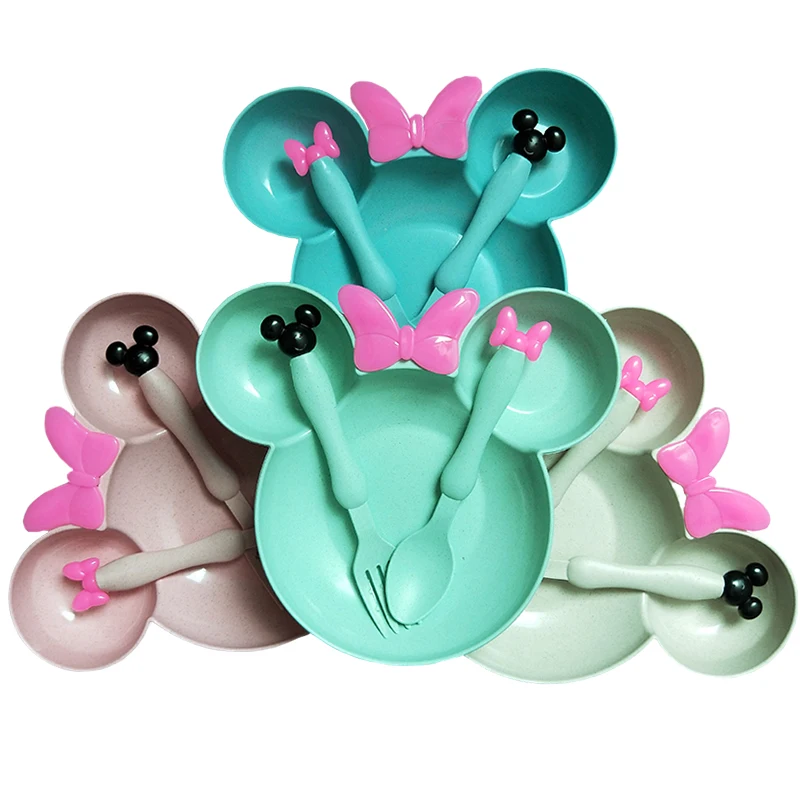 Wheat straw kids dinnerware set children dinner dish baby feeding bowl children cartoon tableware set with box Wheat straw kids dinnerware set children dinner dish baby feeding bowl children cartoon tableware set with box