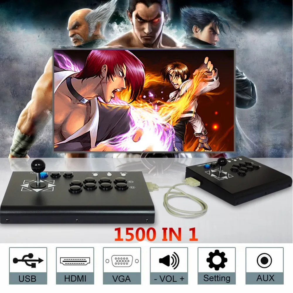 1500 Games Classic Box 9 Video 2 Players Separate Operation Controller PCB Board HDMI/VGA Output 720P Video Machine Stick Split 1500 Games Classic Box 9 Video 2 Players Separate Operation Controller PCB Board HDMI/VGA Output 720P Video Machine Stick Split