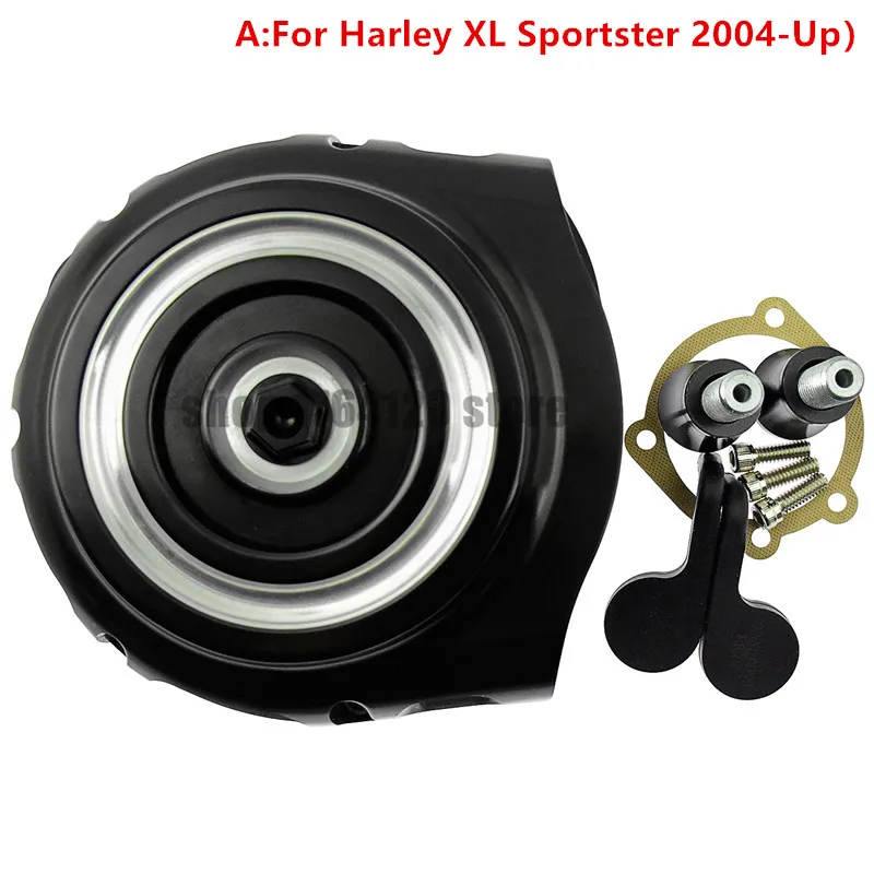 Motorcycle Air Inflow Intake Filter For Harley Sportser XL 883 1200 04-19 Touring Street Road Glide 08-18 Dyna FXDLS Softail - Цвет: with logo