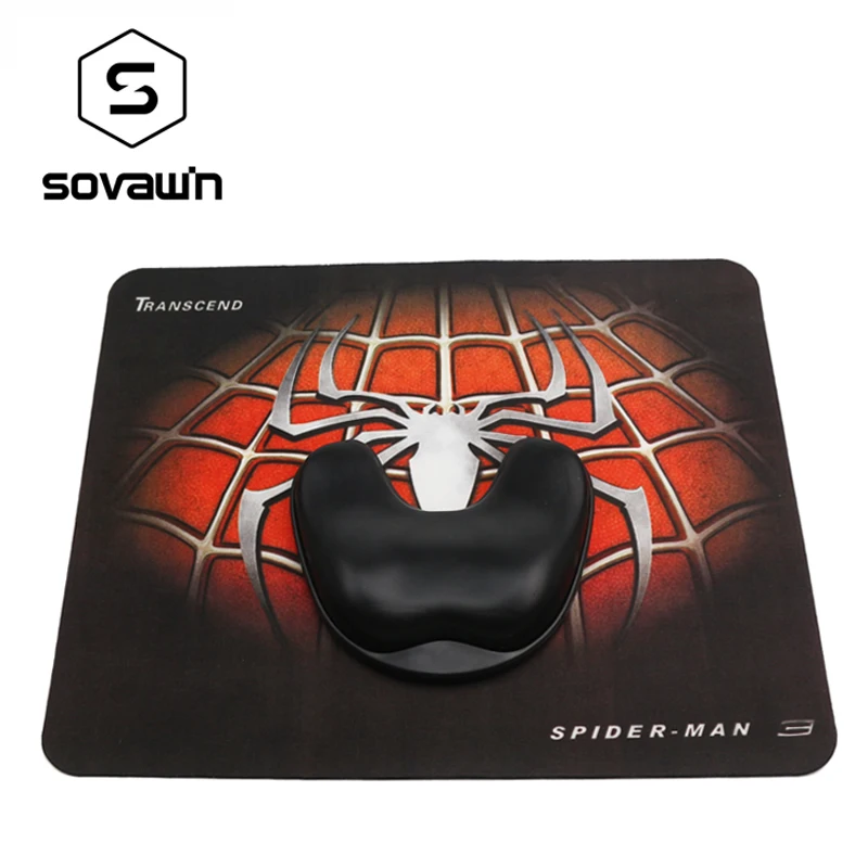 

Sovawin Memory Sponge Rotating Sliding Mouse Pad Ergonomic Soft Comfortable Mat with Spiderman Gaming Mousepad for Computer