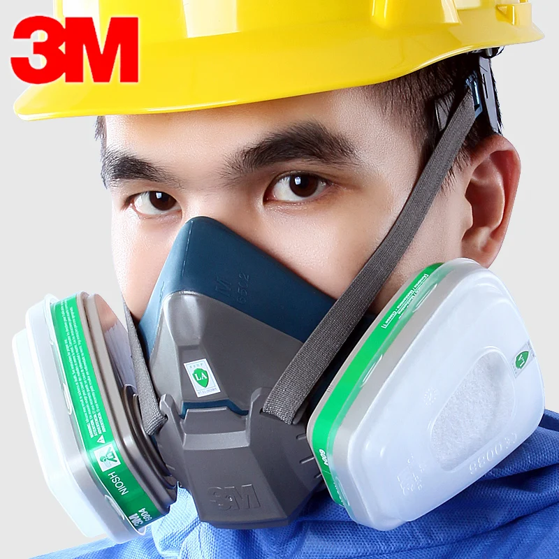 

3M 6502 with 6004 Half Facepiece Mask & Cartridges Ammonia Methylamine Respiratory Protection Against Gas NH3/CH3NH2 Mask GM380