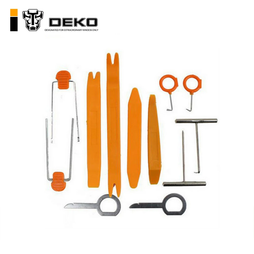 

DEKO 1 Set 12 Pcs Plastic Car Radio Door Clip Panel Trim Dash Audio Removal Pry Tool