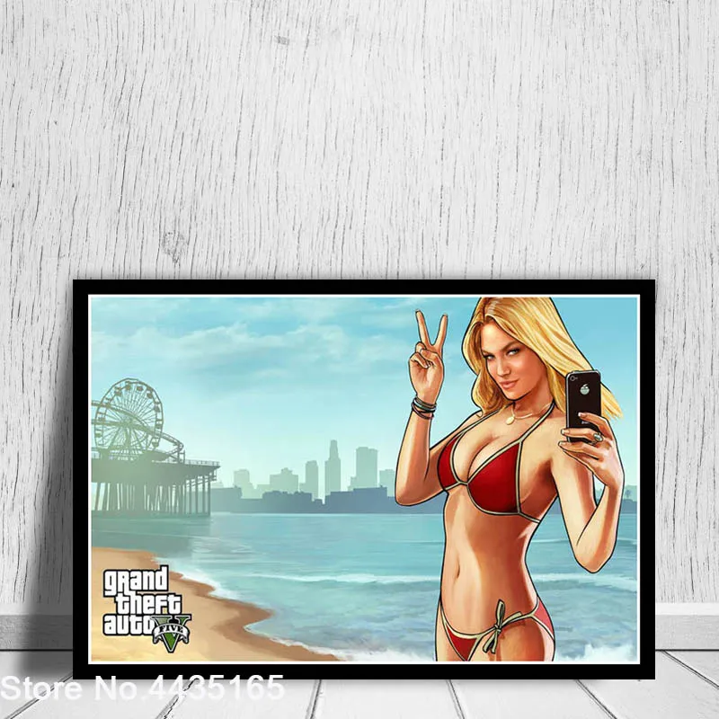 Grand Theft Auto V видеоигра GTA 5 художественный постер с принтом настенная живопись на