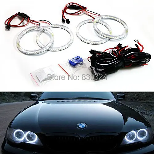 

Super White for BMW E46 2D 2Door Coupe/Cabrio SMD LED Angel Eyes Halo Rings Kit
