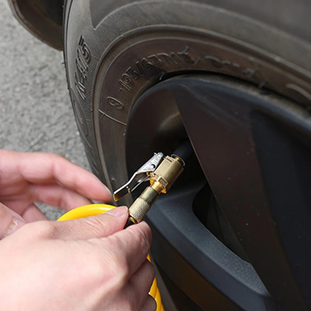 

car pump Auto Repair Tool Valve Clip 8mm Auto Air Pump Chuck Clip Car Truck Tyre Tire Inflator Valve Connector Car Open Brass