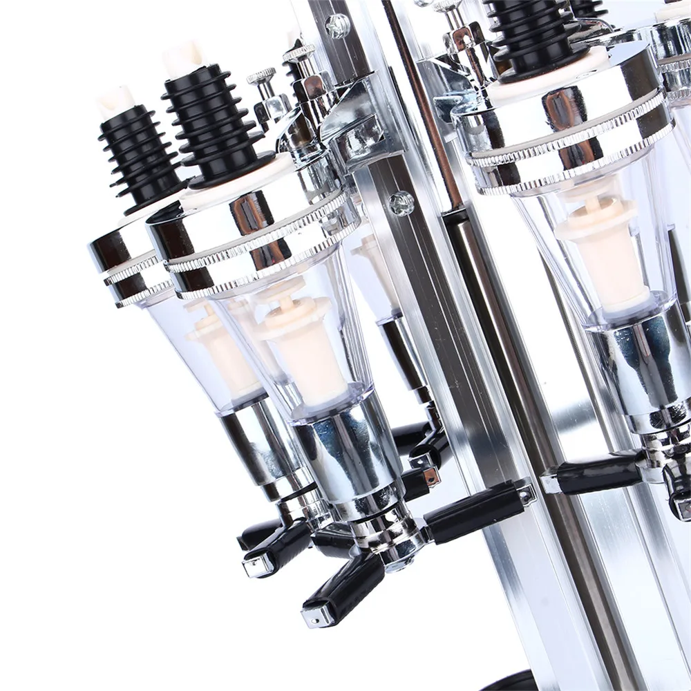 24 /× 24 /× 54 cm Steel Wine Bar Butler Optics Drinks Dispenser Rotary Bottle Stand for Home Bar Restaurant 6 Bottle Stand