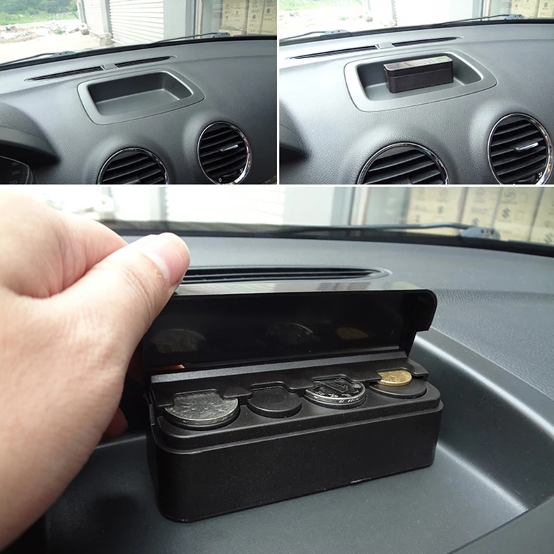 YOSOLO Coin Case Storage Box Holder Container Car Coin Holder Car Styling Plastic Black Car Orginazer Interior Accessories YOSOLO Coin Case Storage Box Holder Container Car Coin Holder Car Styling Plastic Black Car Orginazer Interior Accessories