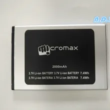 Высококачественный Micromax Q351 2000mAh аккумулятор для мобильного телефона Micromax Q351 Q 351