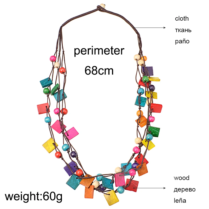 UDDEIN, богемное массивное ожерелье и подвеска, Многослойные Бусины, деревянная подвеска, длинное ожерелье, винтажное нагрудное украшение, воротник ручной работы