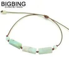 A018 BIGBING ювелирные изделия ручной регулировкой Зеленый Натуральный Amazon Stone браслет модный браслет с бусинами, хорошее качество, без никеля