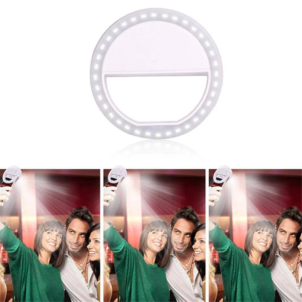 

Self Artifact LED Ring Flash Fill Night Flash Light Clip Photo Camera For Cell Phone Smartphone Self-timer Beauty Light