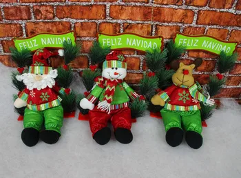 

1pc Christmas Santa Snowman Elk Door Decoration Xmas Ornament Gift Pendant